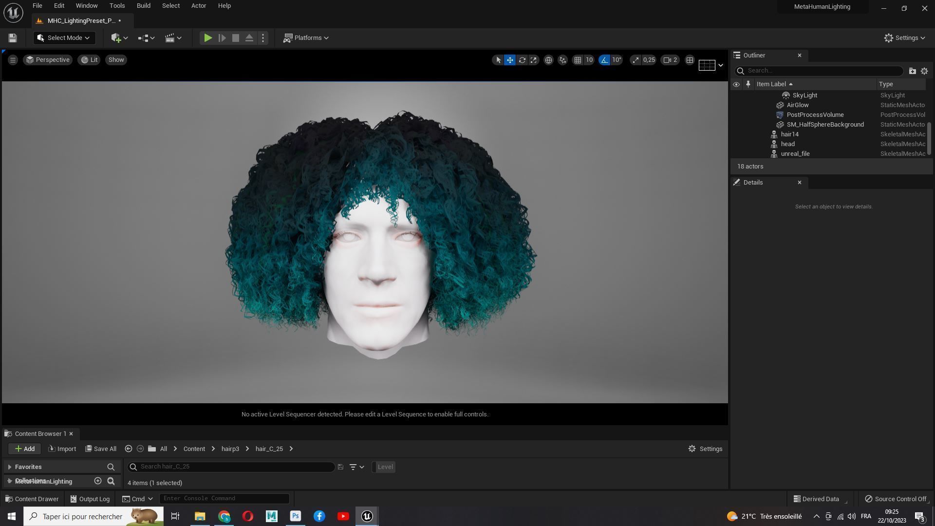 Realistic Female Hair - Kinky Curly Low-Poly Low-poly 3D model_21