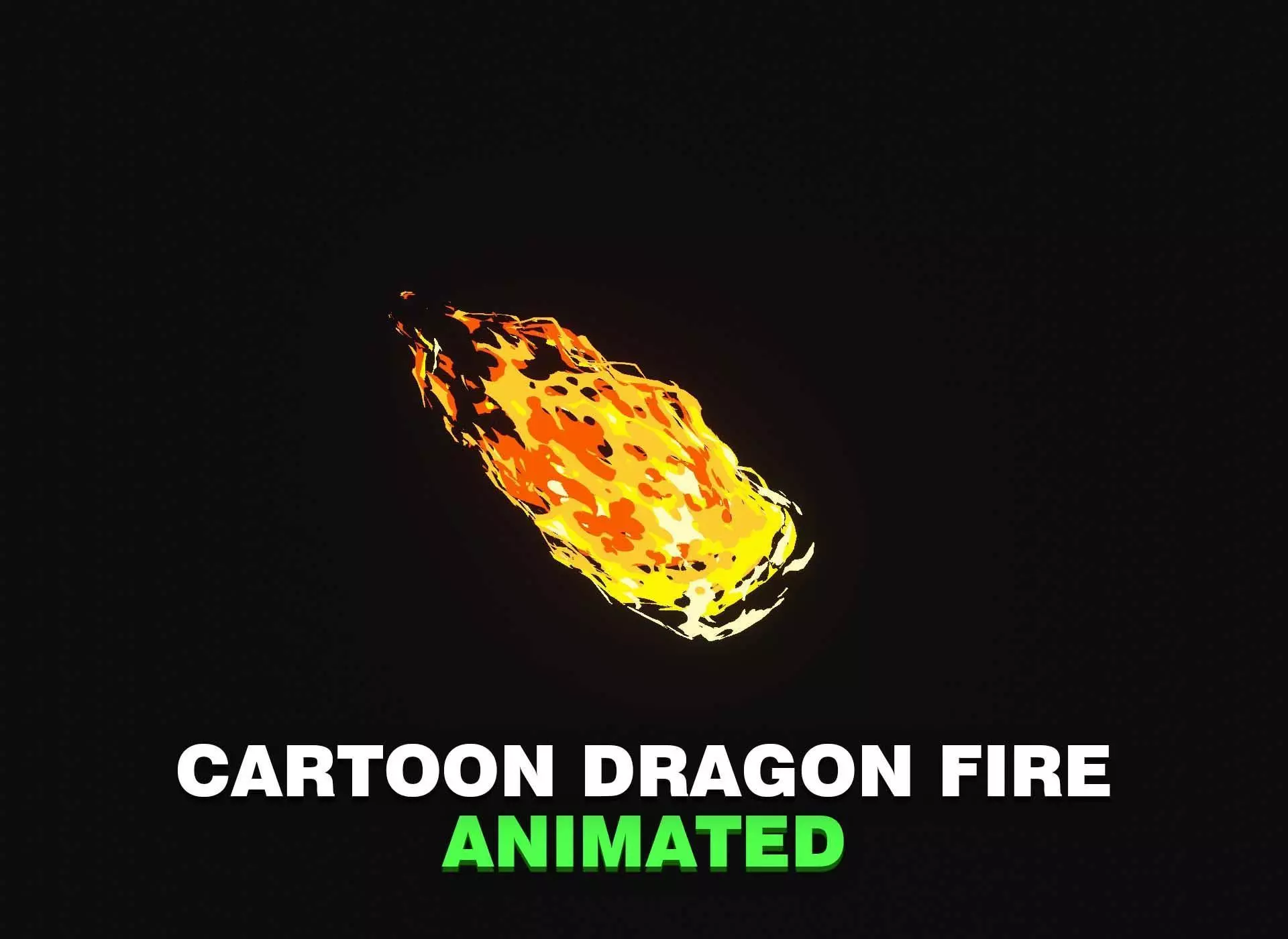 Cartoon Dragon Fire Low-poly 3D model_0