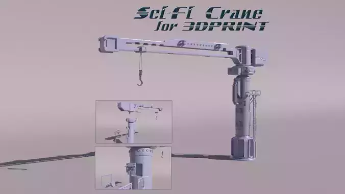 Sci-fi crane for 3Dprint 3D print model