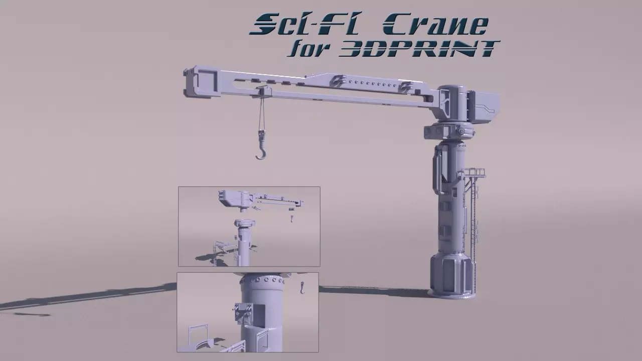 Sci-fi crane for 3Dprint 3D print model_0