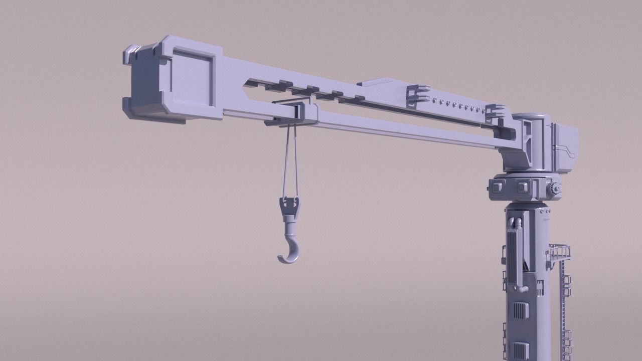 Sci-fi crane for 3Dprint 3D print model_2