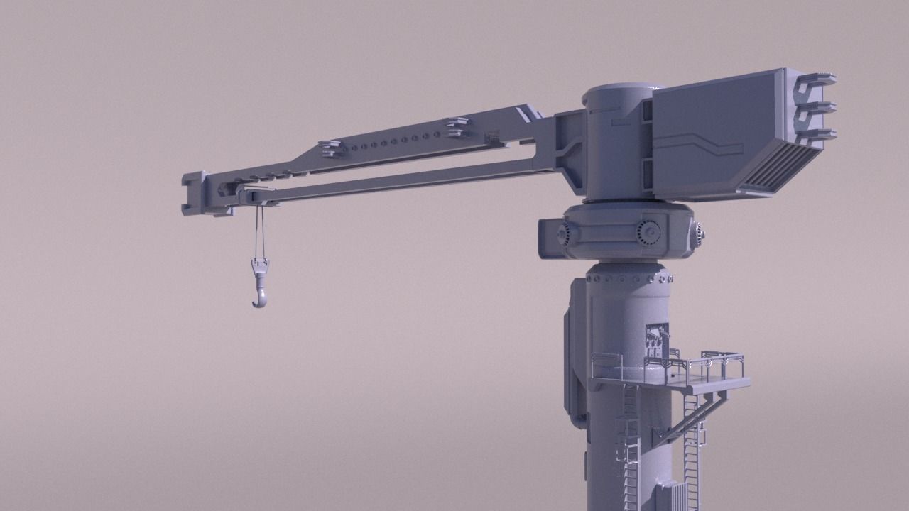 Sci-fi crane for 3Dprint 3D print model_1