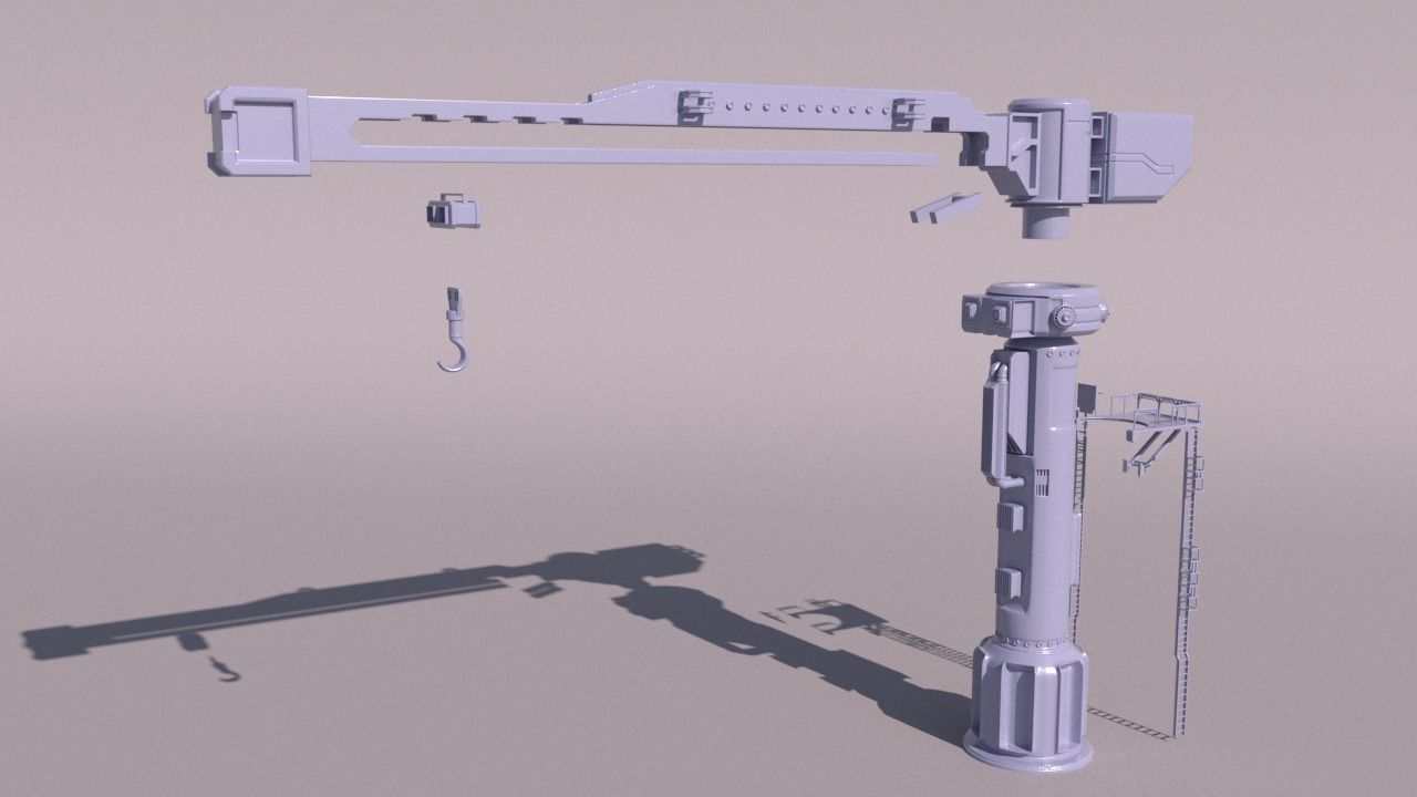 Sci-fi crane for 3Dprint 3D print model_3