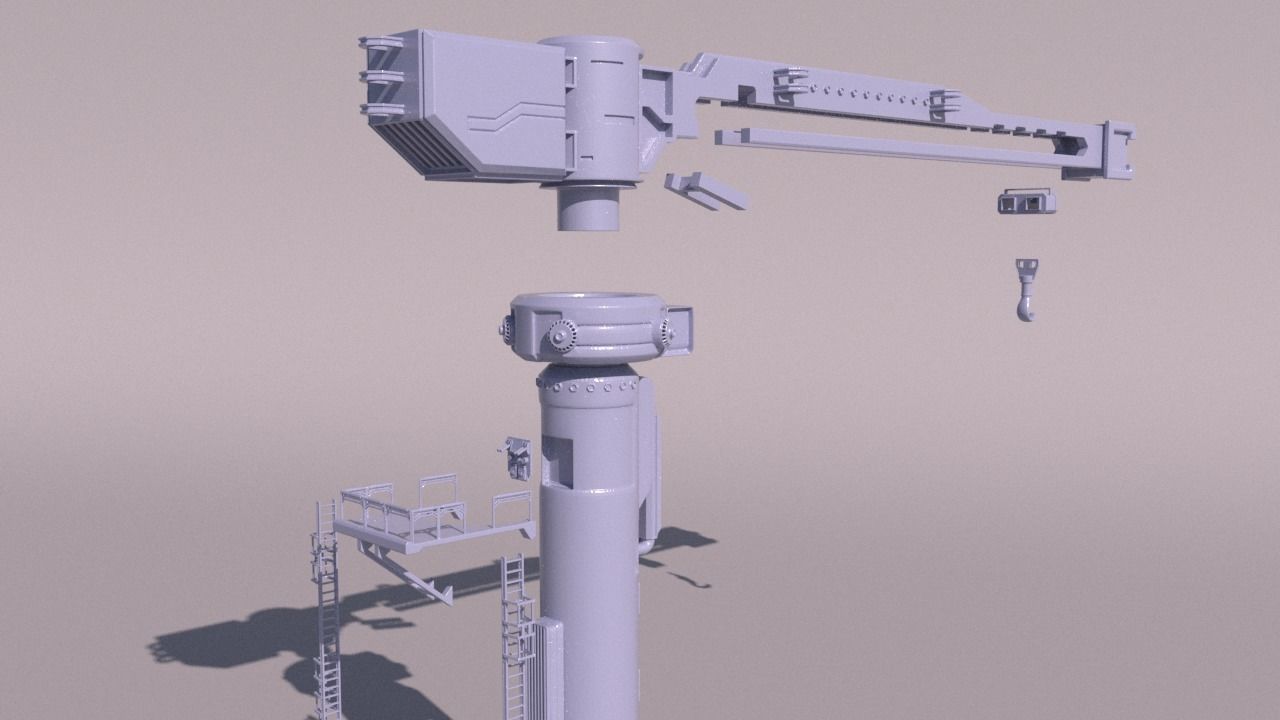 Sci-fi crane for 3Dprint 3D print model_4