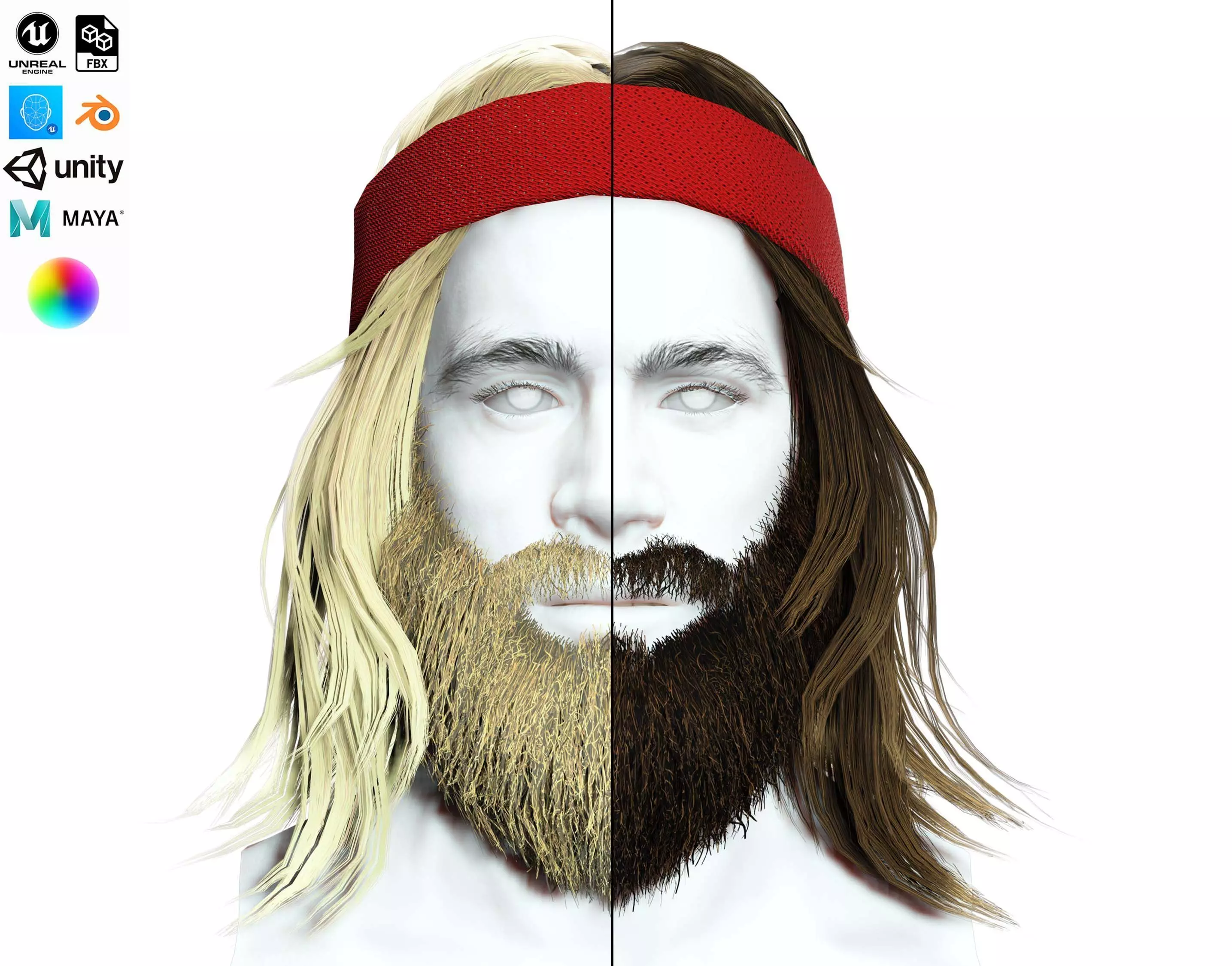 Realistic Rasta Hair Low-Poly Low-poly 3D model