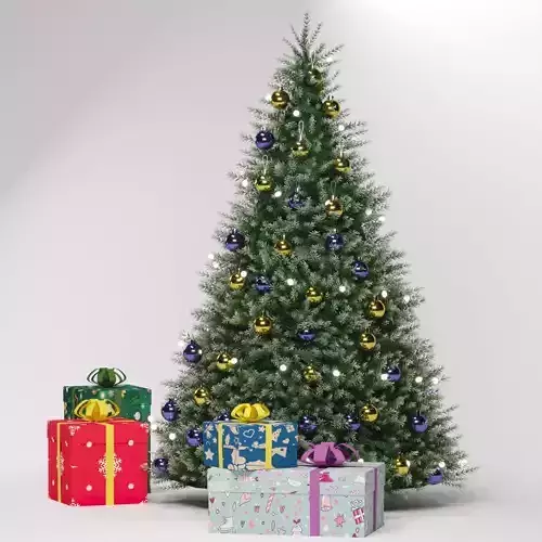 Christmas tree with gift boxes