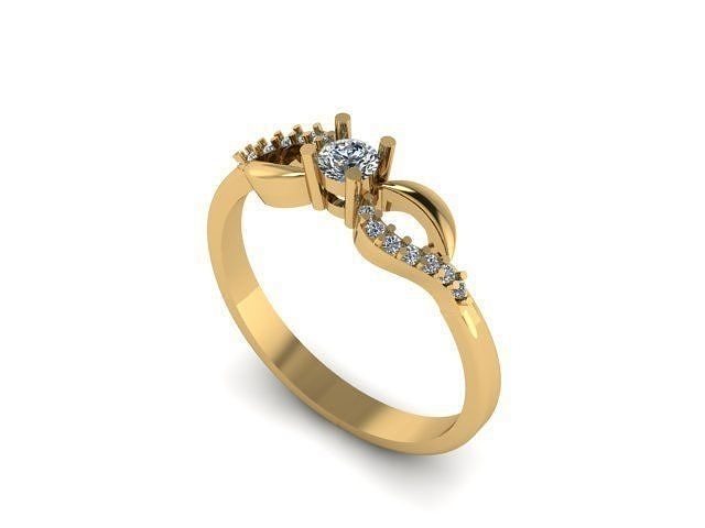 solitair ring 3D print model