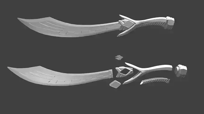 Ryuki sword 3D print model