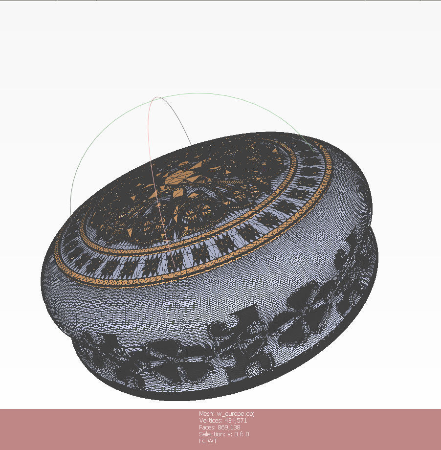 Chips Backgammon Checkers Europe pattern medieval style  3D print model_10