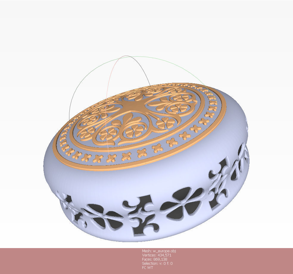 Chips Backgammon Checkers Europe pattern medieval style  3D print model_9