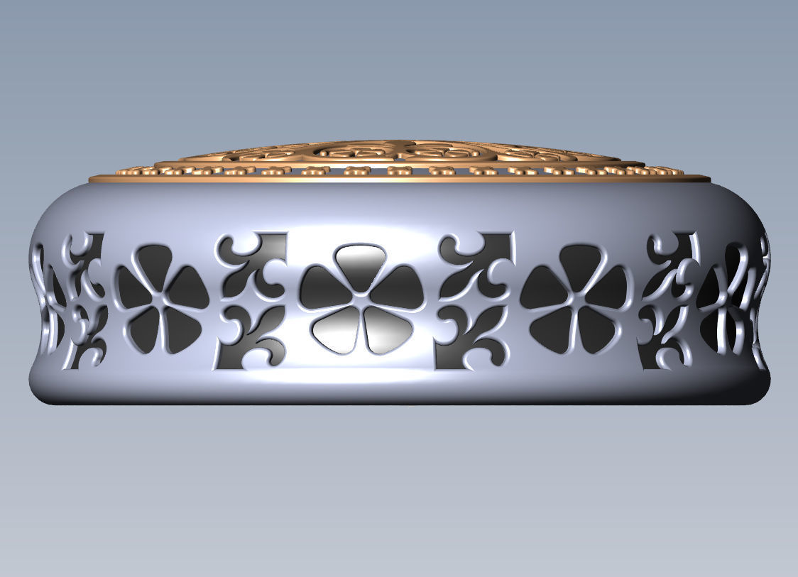 Chips Backgammon Checkers Europe pattern medieval style  3D print model_7