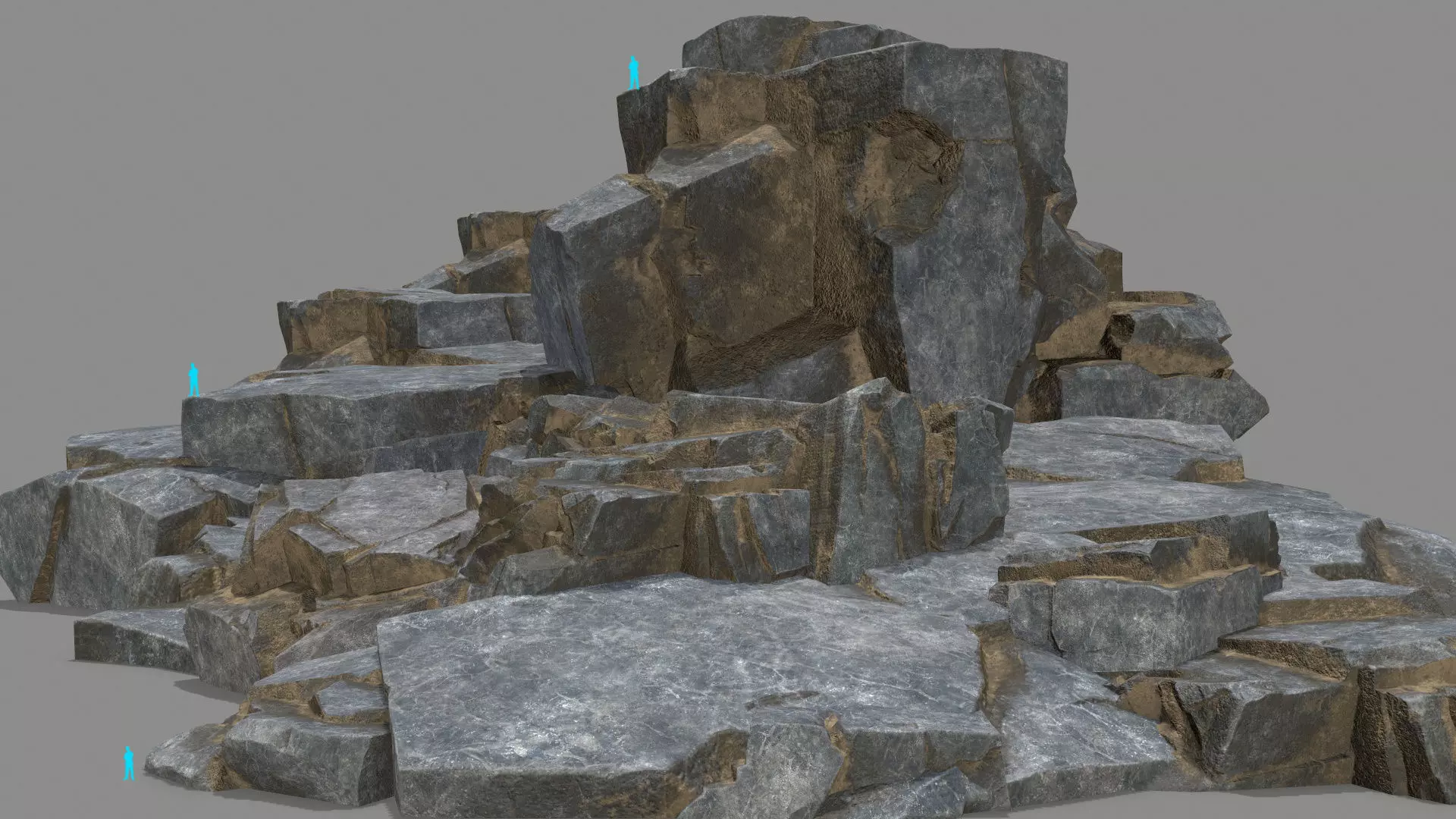cliff rocks  Low-poly 3D model_0