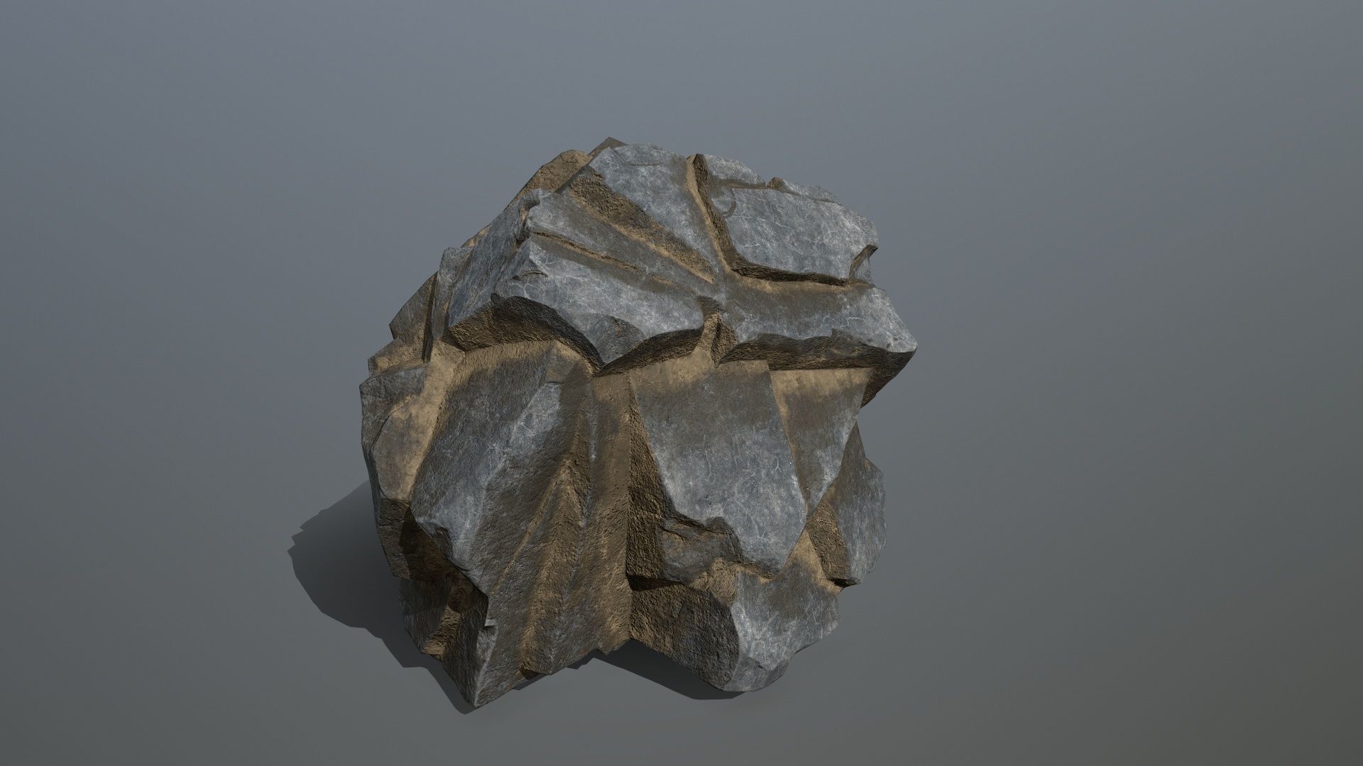 cliff rocks  Low-poly 3D model_6