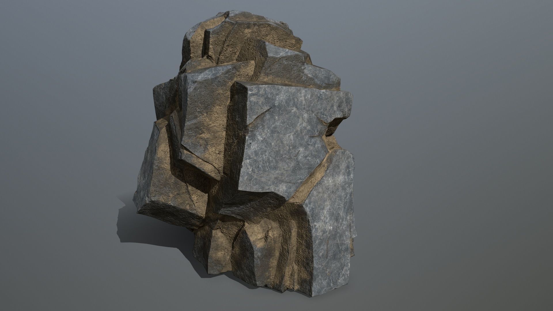 cliff rocks  Low-poly 3D model_7