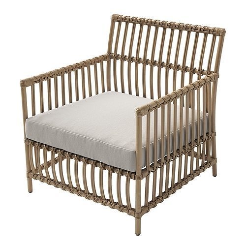 Caroline Lounge Chair 3D model 4