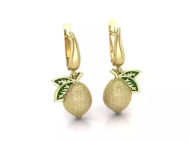 lemon earrings 3D print model
