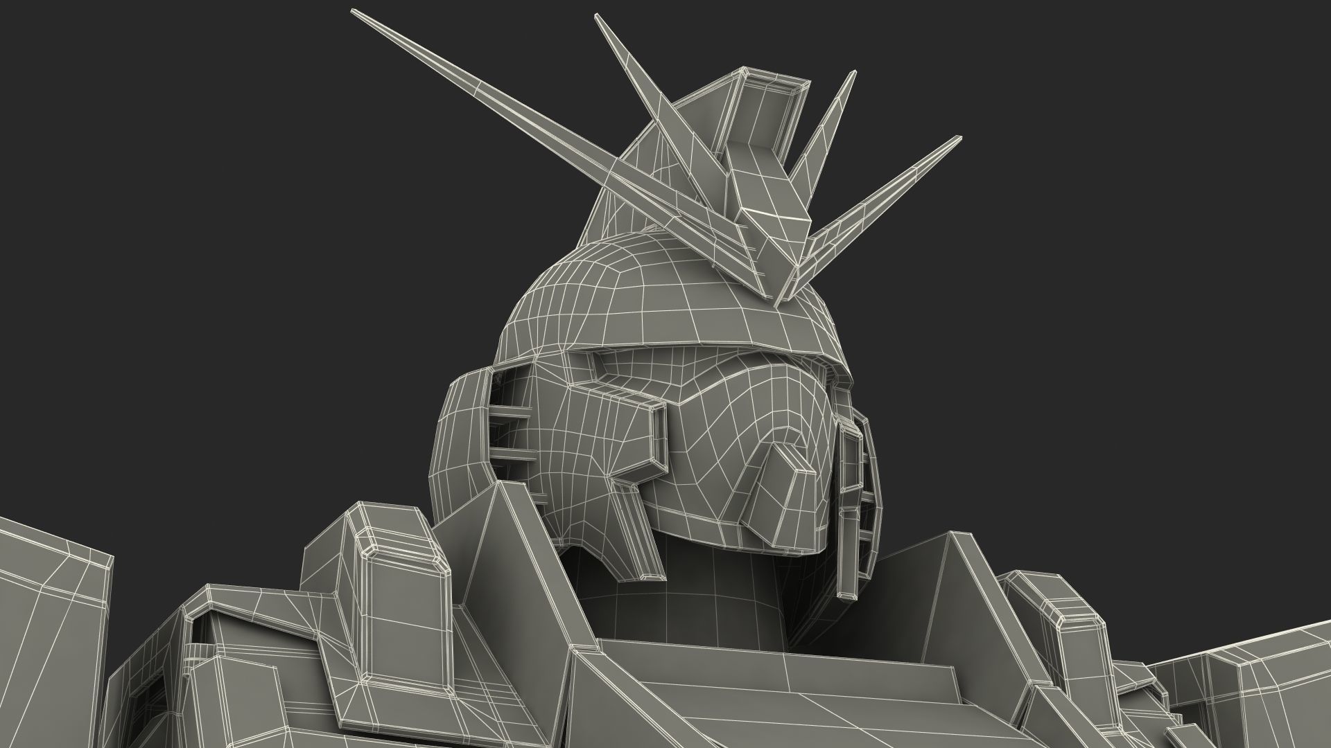 Yellow Combat Sci-Fi Robot 3D model_32