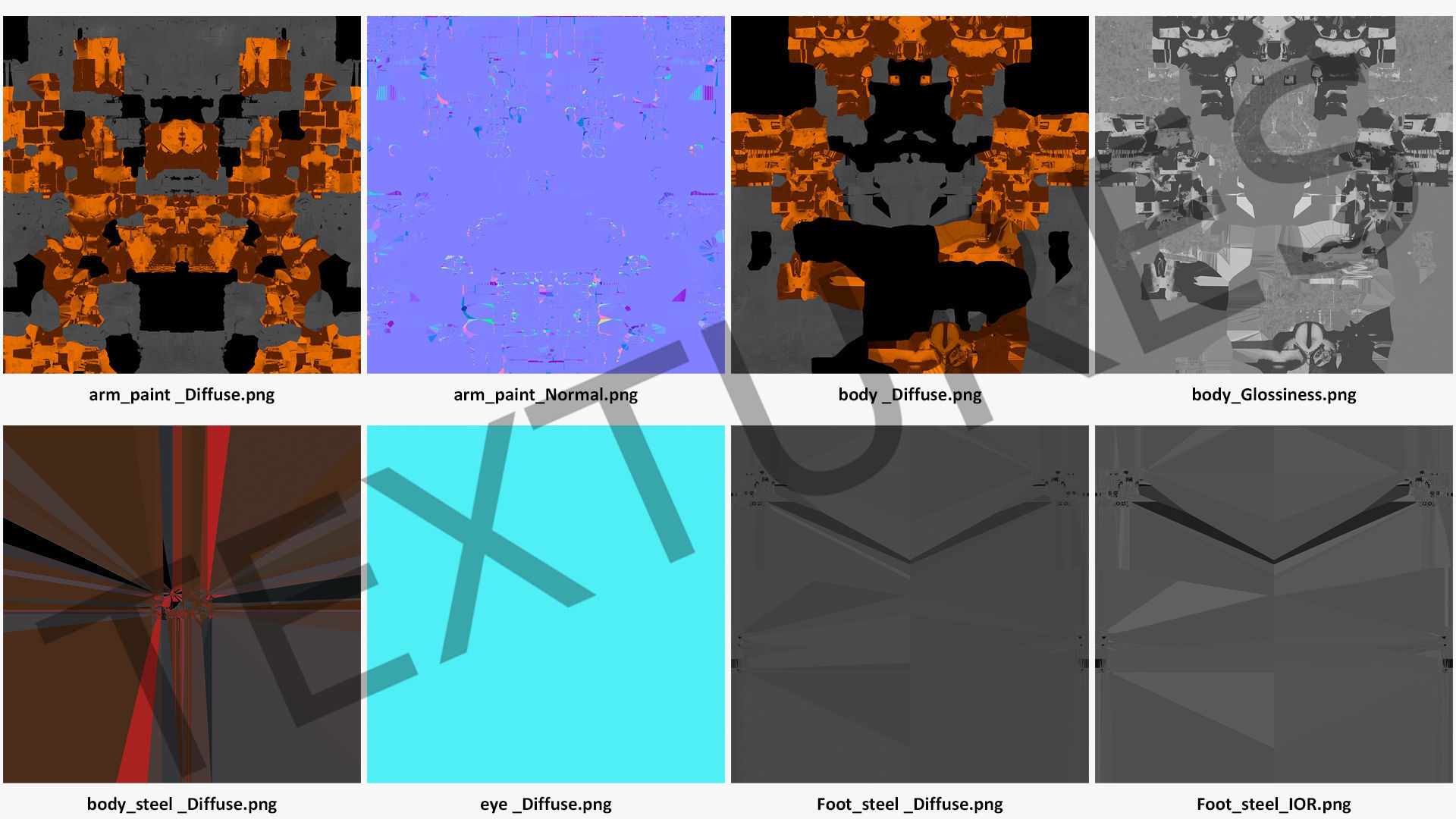 Yellow Combat Sci-Fi Robot 3D model_25