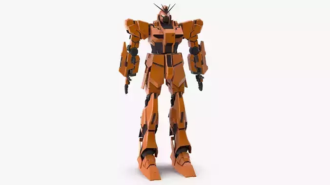 Yellow Combat Sci-Fi Robot 3D model Yellow Combat Sci-Fi Robot 3D model