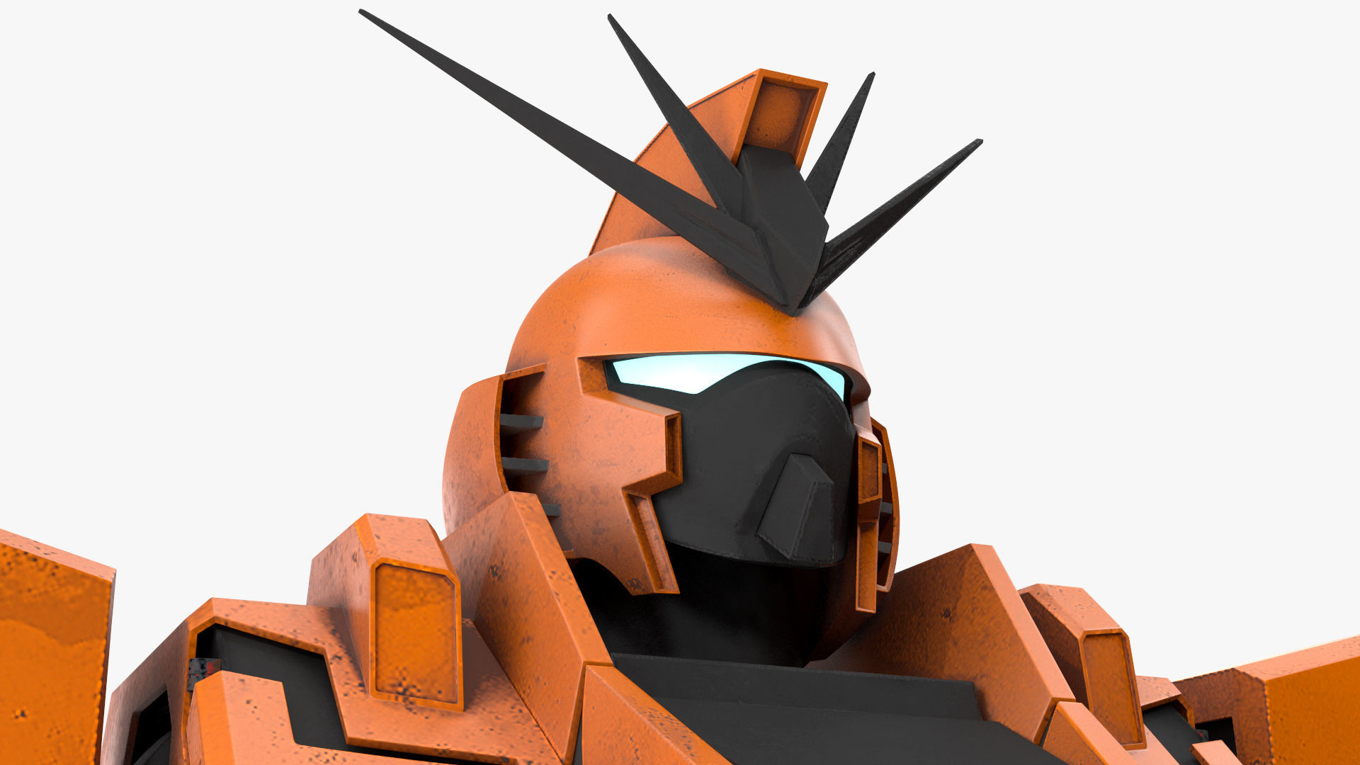 Yellow Combat Sci-Fi Robot 3D model_17