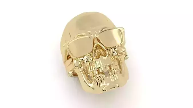 skull ring with glasses