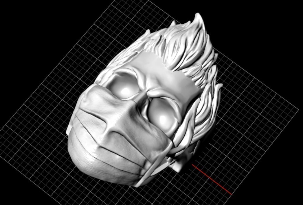 ring mask skull 3D print model_11
