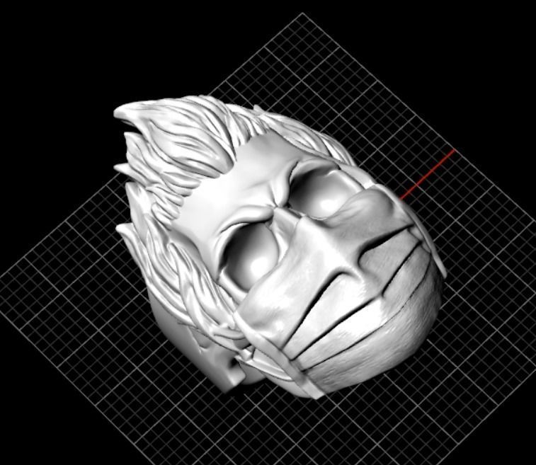 ring mask skull 3D print model_12