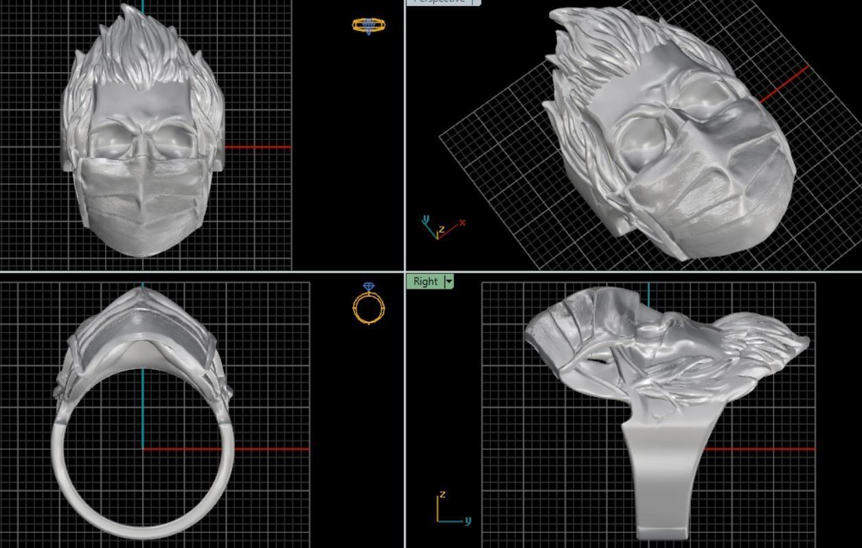 ring mask skull 3D print model_6