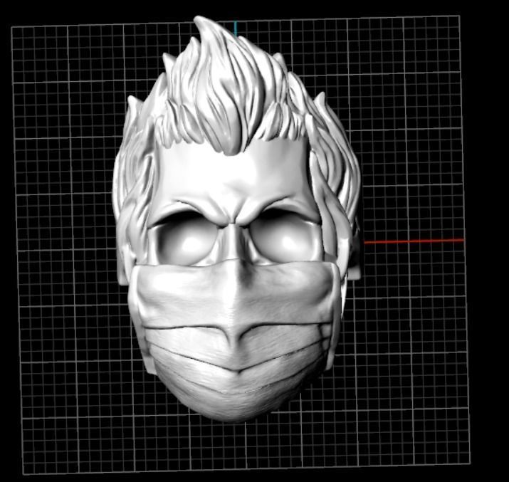 ring mask skull 3D print model_13