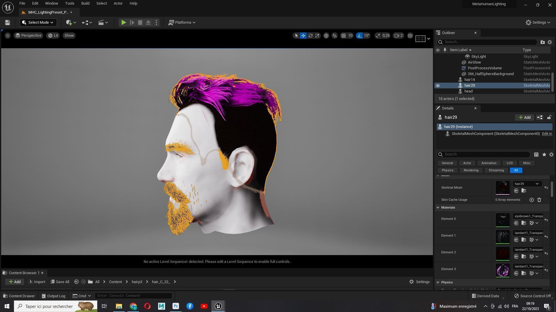 Realistic Male Hair - Undercut Style Low-poly 3D model_22