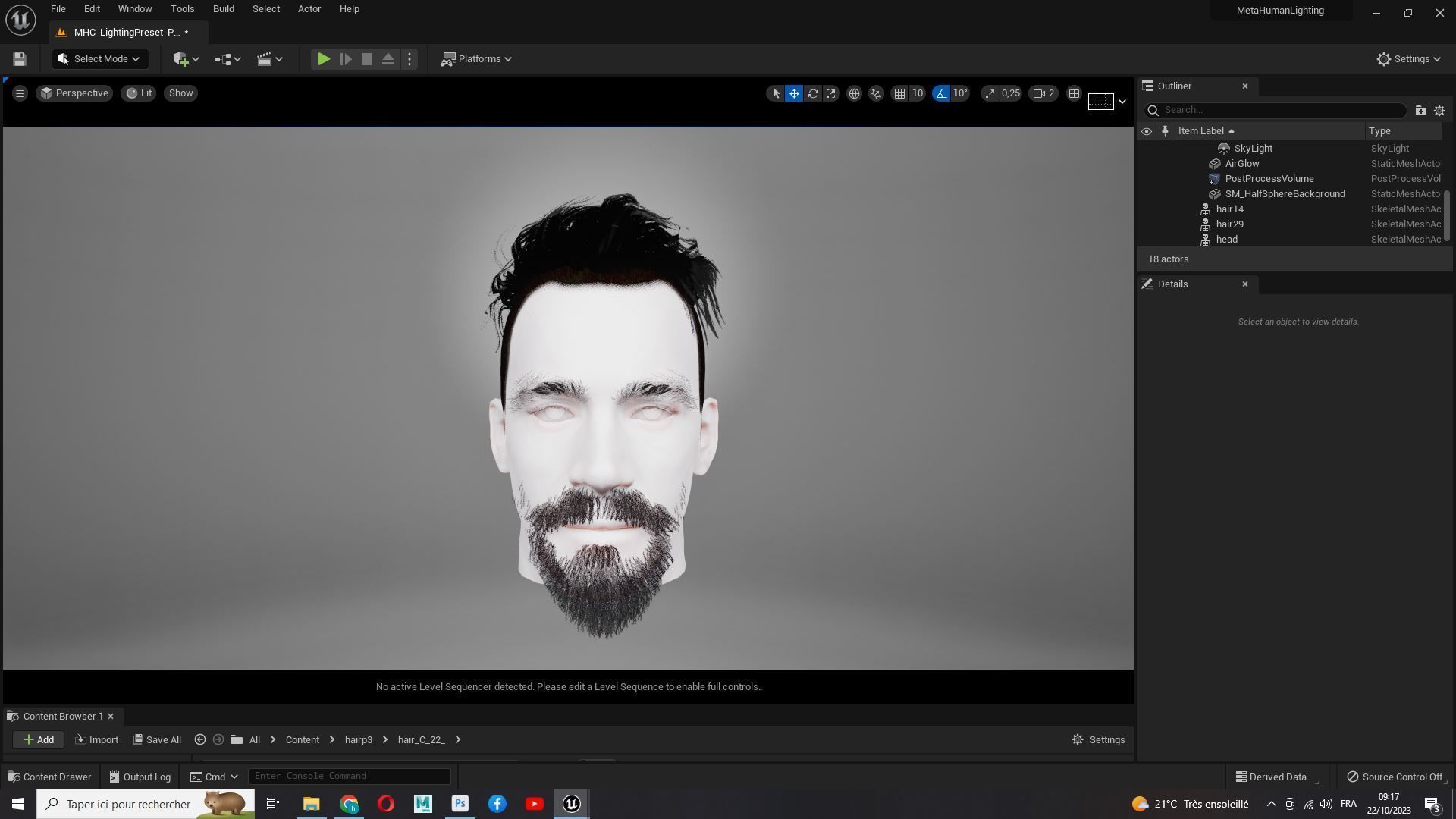 Realistic Male Hair - Undercut Style Low-poly 3D model_20