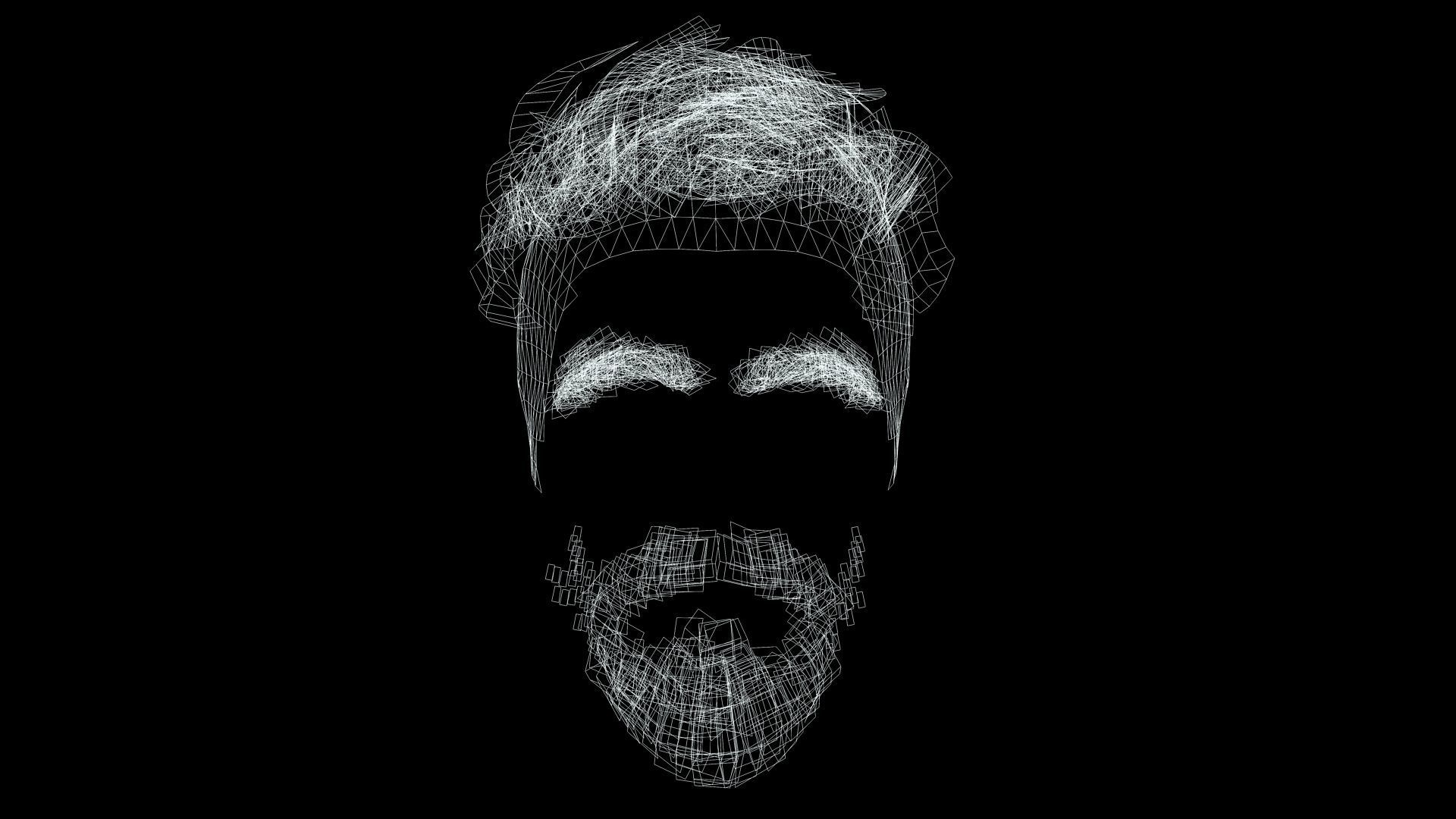 Realistic Male Hair - Undercut Style Low-poly 3D model_14