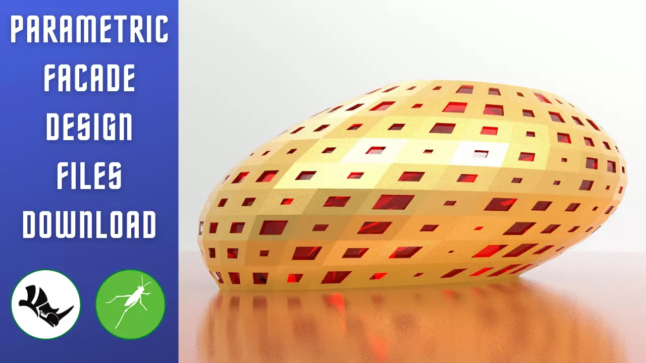 Parametric Facade Design Grasshopper Rhino Model Download 3D model