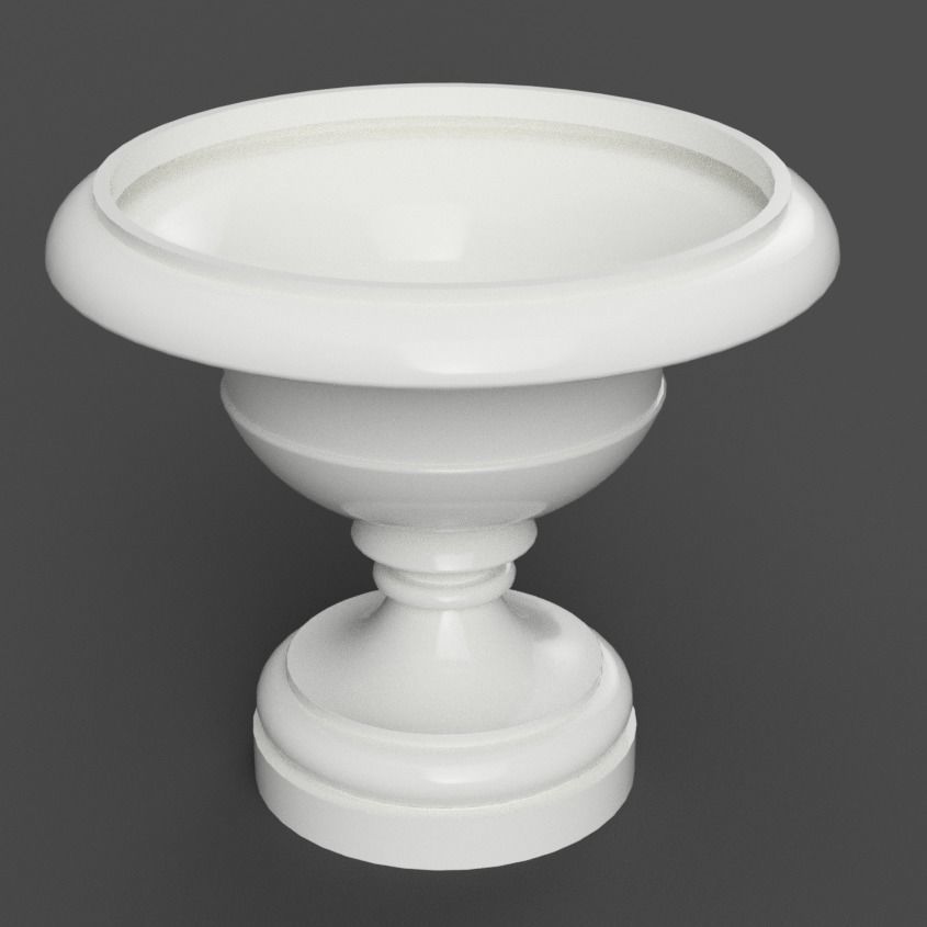 planter - candy dish - garden urn v1 3D print model_2