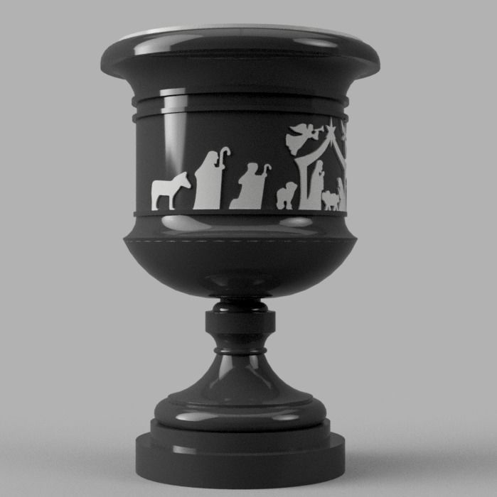 CHRISTMAS CANDY DISH - VASE- PLANTER - garden urn 3D print model_2