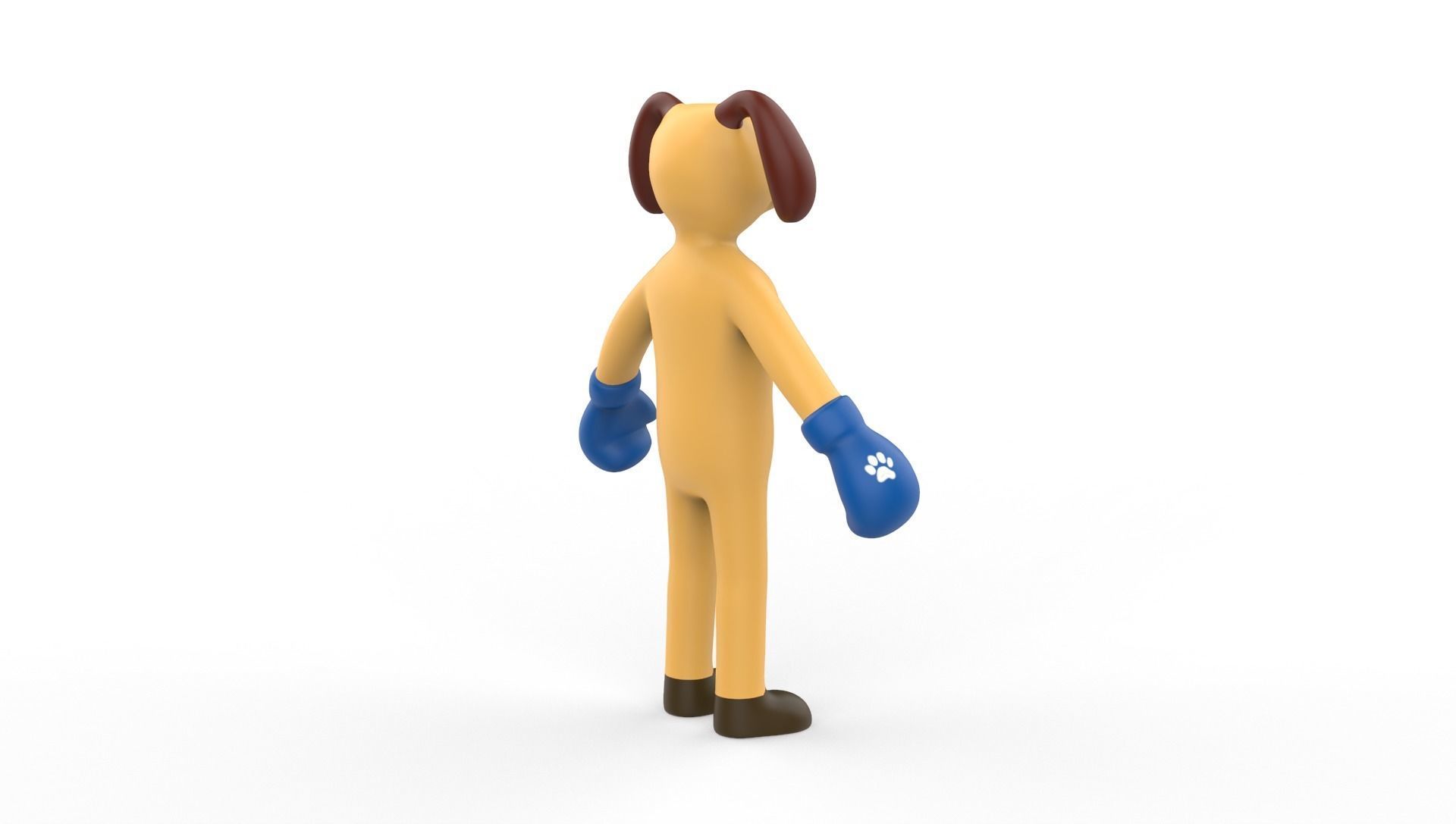 Boxing Dog Animal Animated  Low-poly 3D model_17