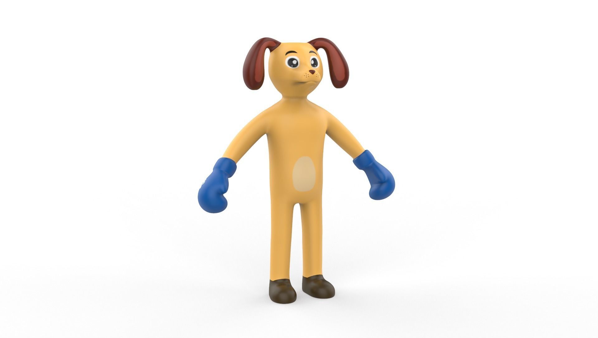 Boxing Dog Animal Animated  Low-poly 3D model_21