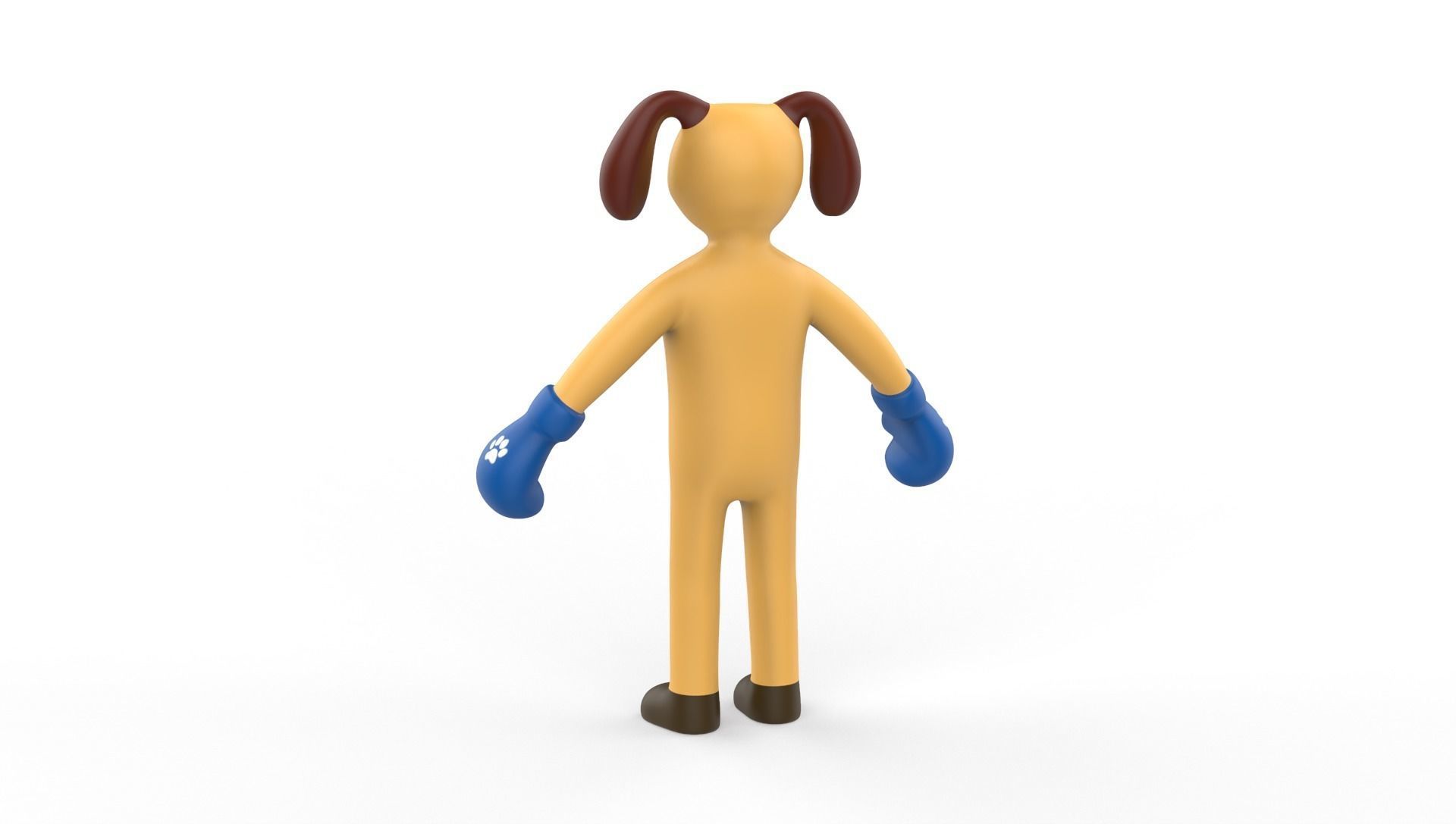 Boxing Dog Animal Animated  Low-poly 3D model_14