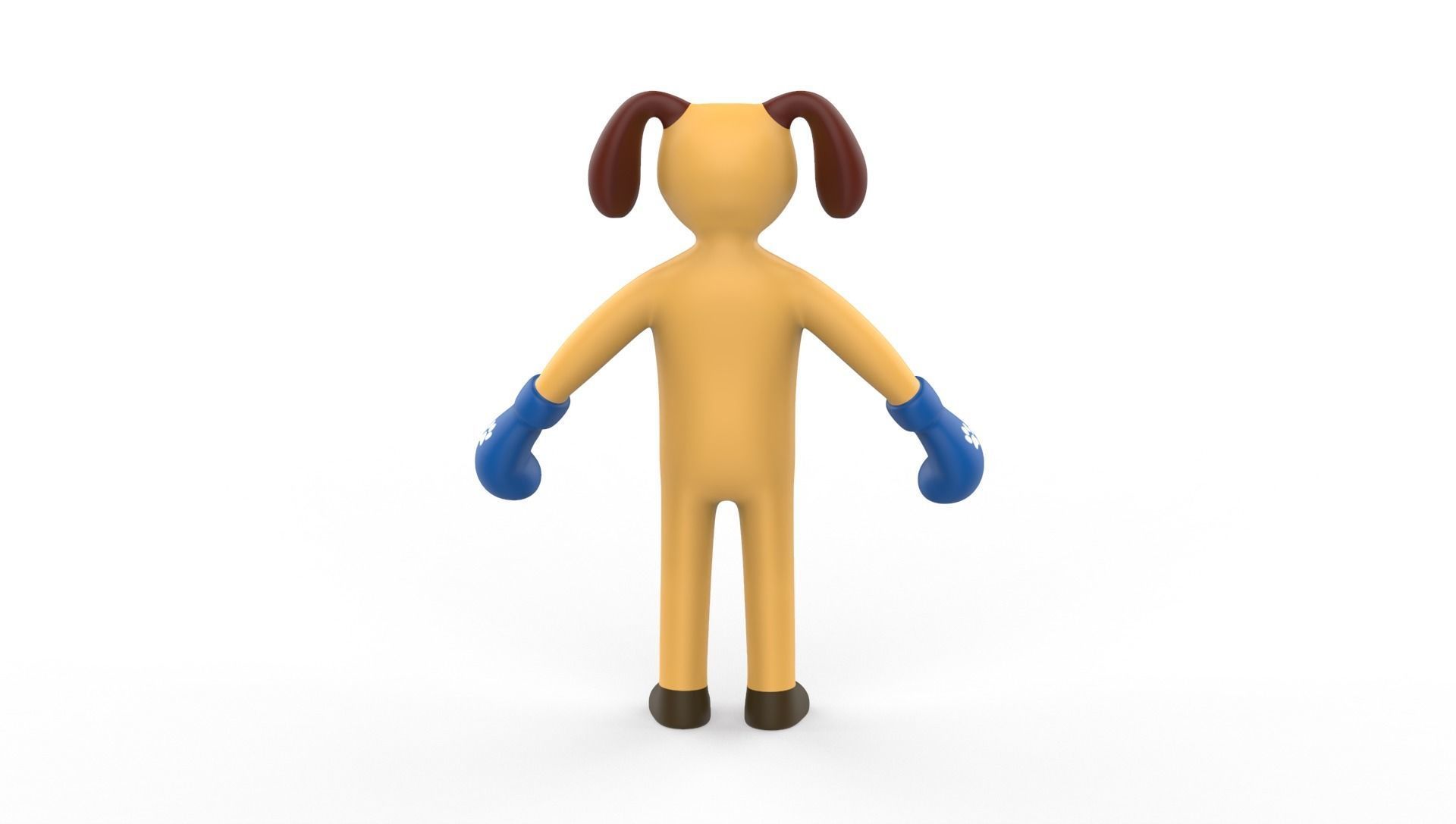 Boxing Dog Animal Animated  Low-poly 3D model_15
