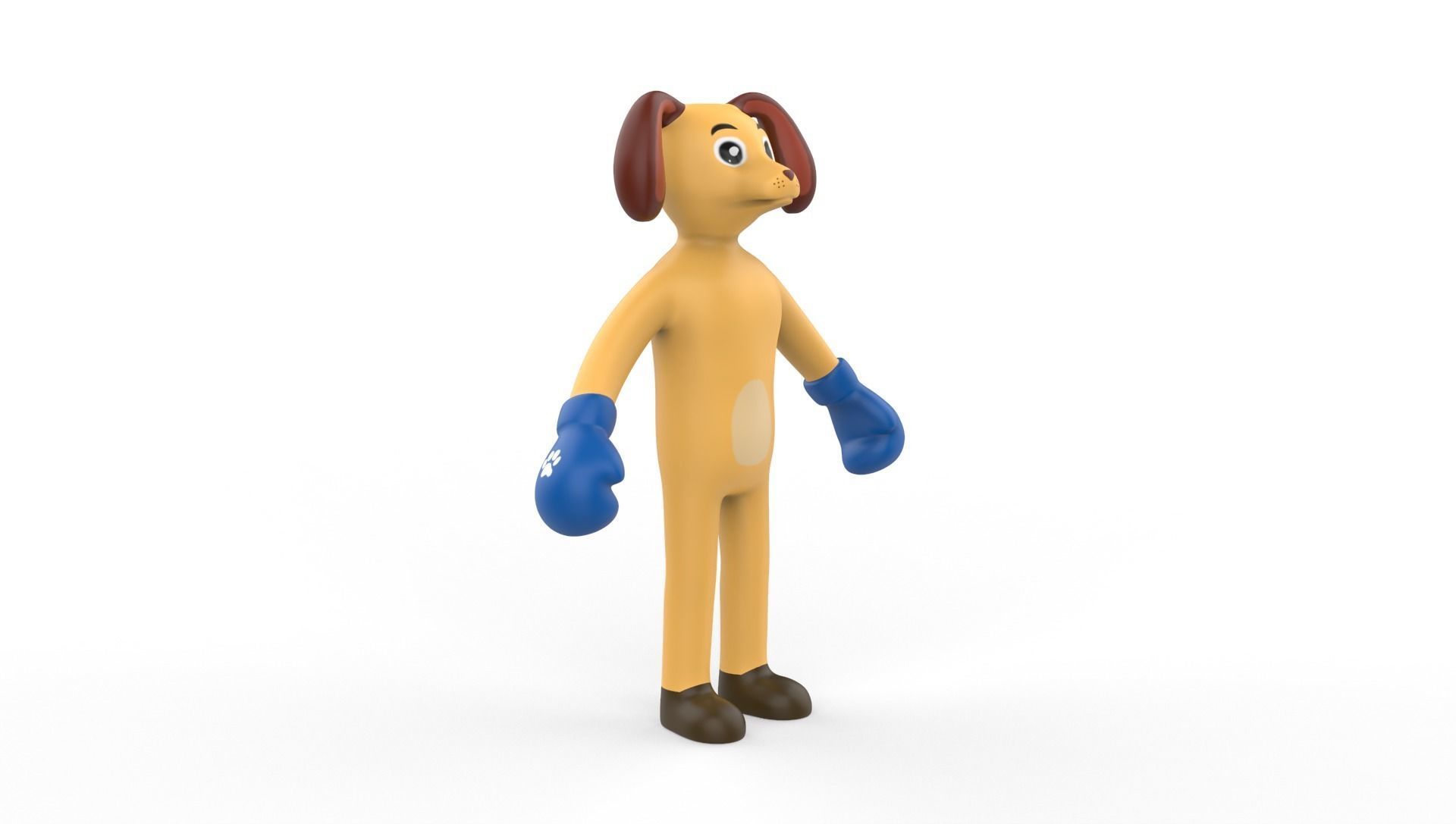 Boxing Dog Animal Animated  Low-poly 3D model_20