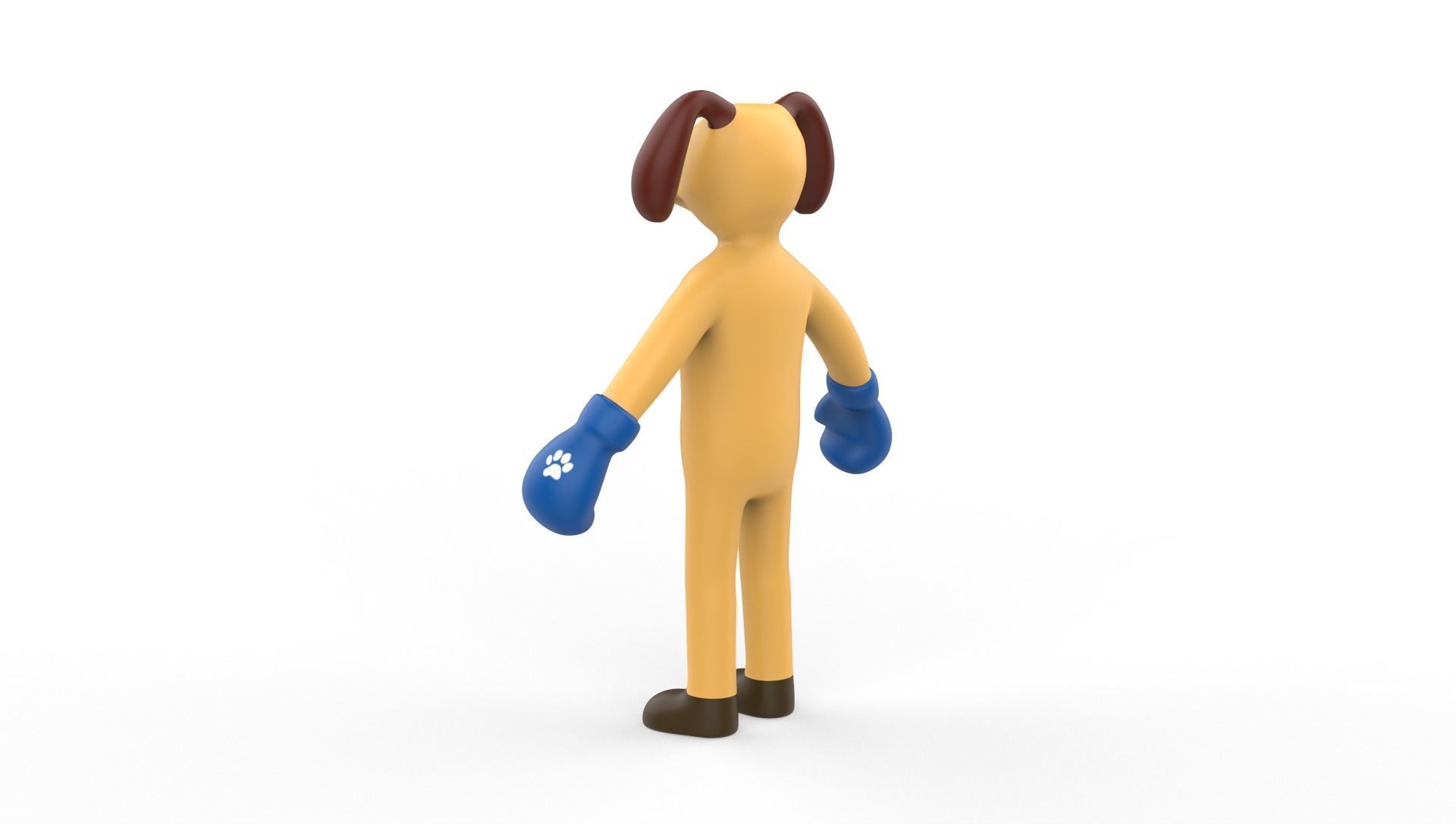Boxing Dog Animal Animated  Low-poly 3D model_13