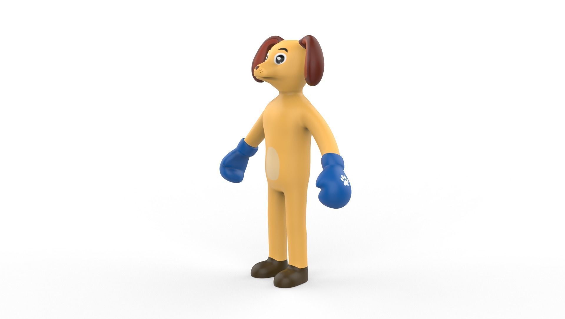 Boxing Dog Animal Animated  Low-poly 3D model_10