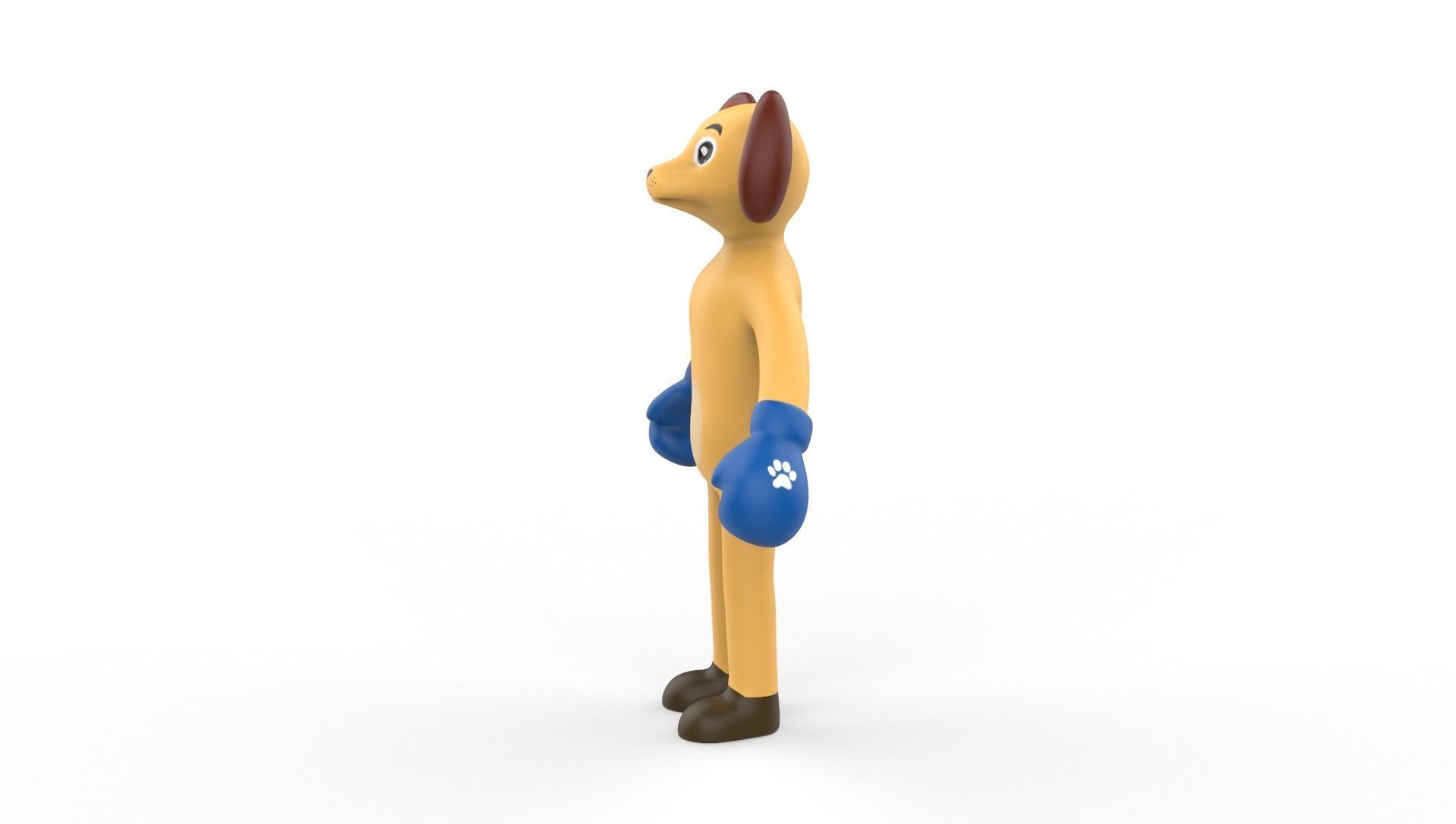 Boxing Dog Animal Animated  Low-poly 3D model_11