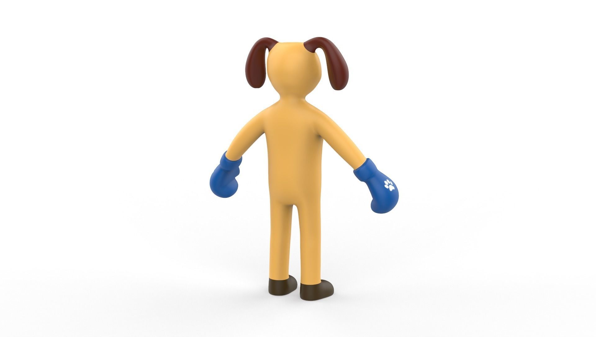 Boxing Dog Animal Animated  Low-poly 3D model_16