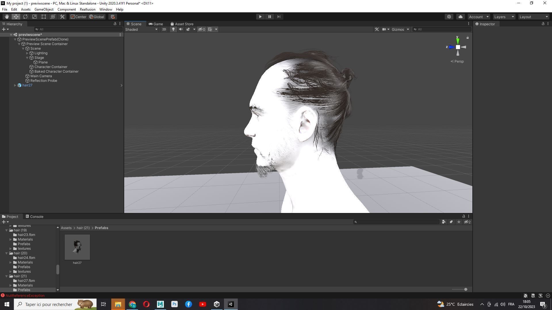 Bun Man - Asiatique Hair Low-Poly Low-poly 3D model_23