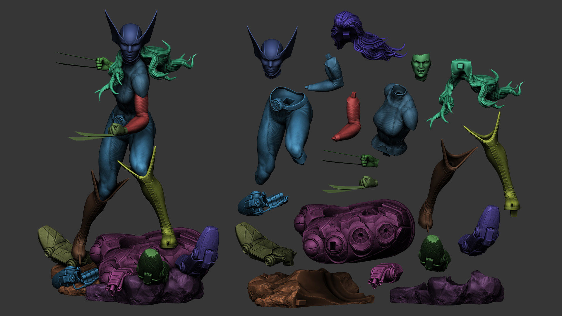 X23 - Collectible Statue 3D print model_10