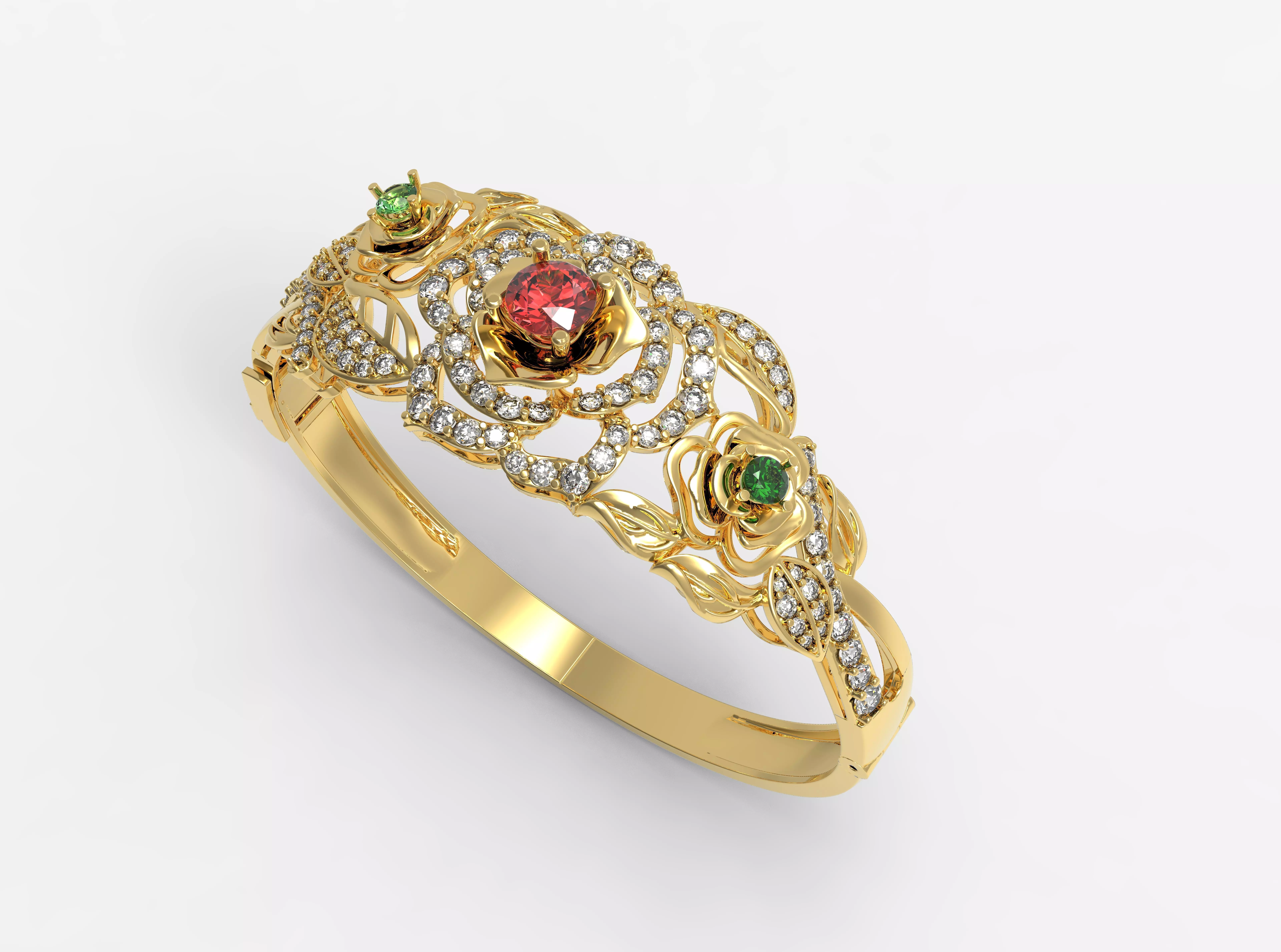 Fashion flower bracelet 3dm file ready for printing 3D print model