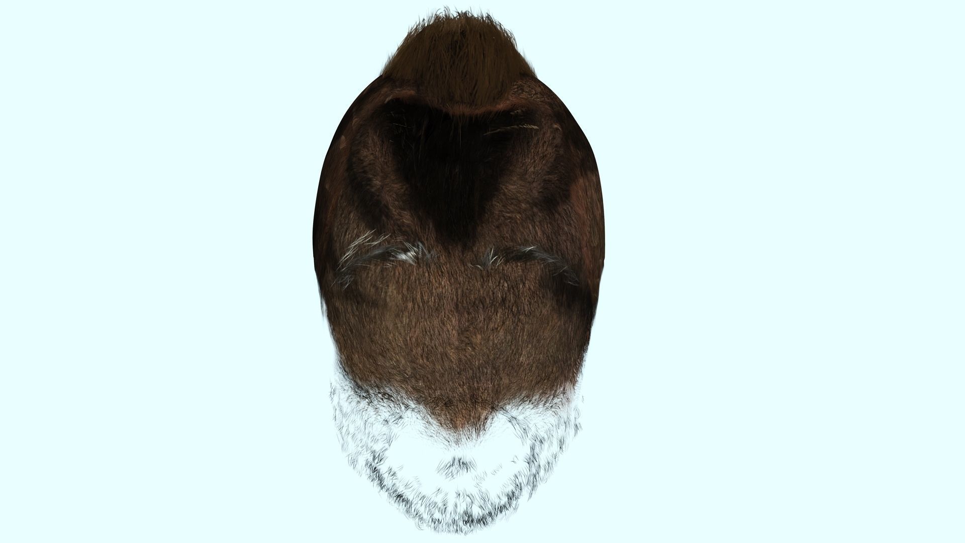 Realistic Fade Hair For Solder Low-poly 3D model_3