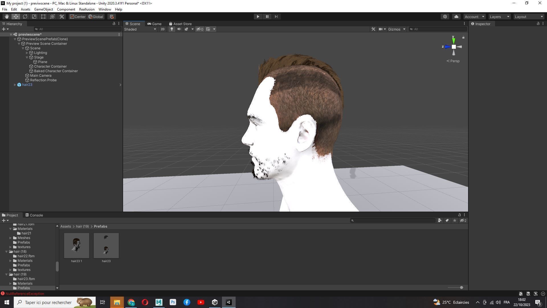 Realistic Fade Hair For Solder Low-poly 3D model_23