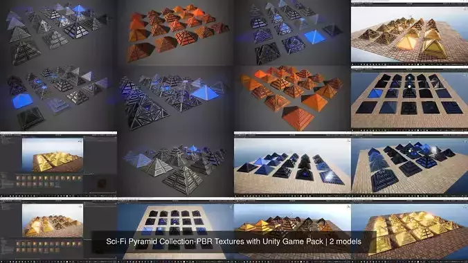 Sci-Fi Pyramid Collection-PBR Textures with Unity Game Pack 